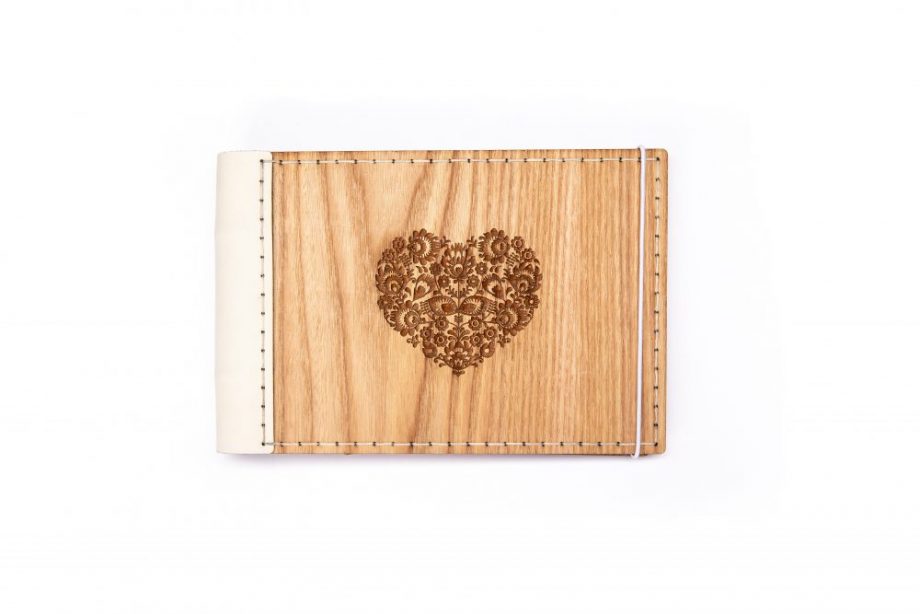Luxsný drevený fotoalbum - dub mini