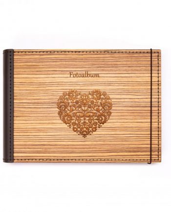 Luxusný drevený fotoalbum - Zebrano