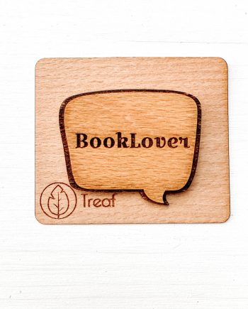 Drevený odznak - BookLover