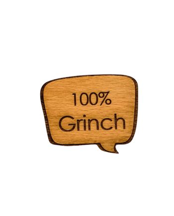Drevený odznak - Grinch